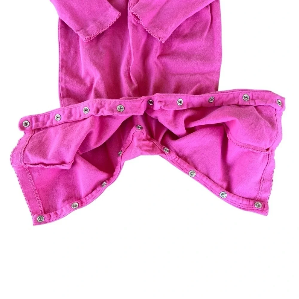 Ralph Lauren One Piece Jumpsuit Pink Ruffle Collar Snap Crotch 6 Mos GUC